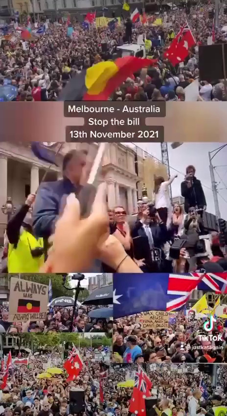 Tale ved demonstration i Melbourne, Australien den 13-11-21